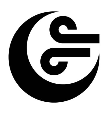 Sisli gece düz vektör simgesi