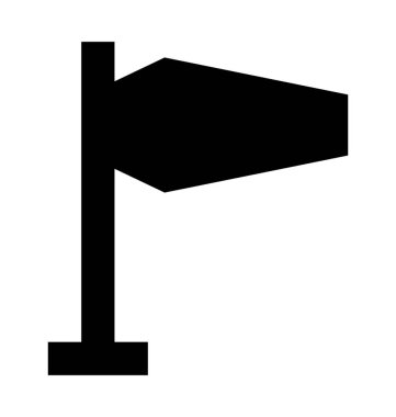 Rüzgâr tulumu düz vektör simgesi