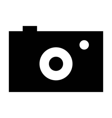 kamera düz vektör simgesi