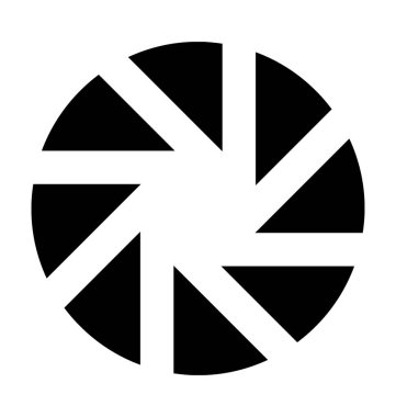 Kamera Panjur Düz Vektör Simgesi