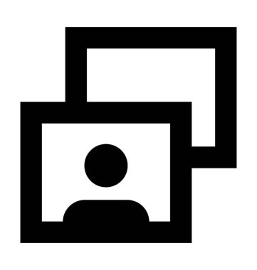 Fotoğraf çerçevesi düz vektör simgesi