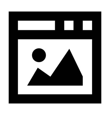 Online Fotoğraf düz vektör simgesi