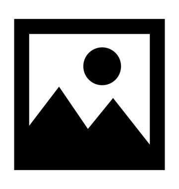 Manzara düz vektör simgesi