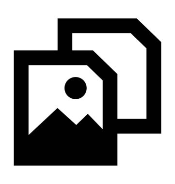 Görüntü düz vektör simgesi