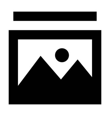 Manzara düz vektör simgesi