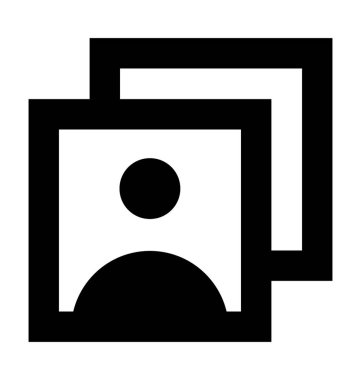 Fotoğraf çerçevesi düz vektör simgesi