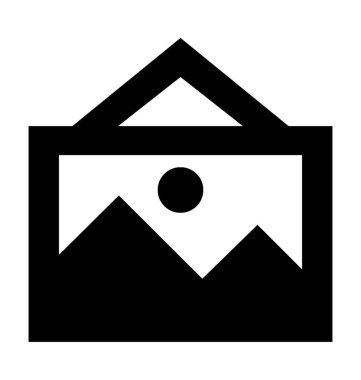 Fotoğraf çerçevesi düz vektör simgesi