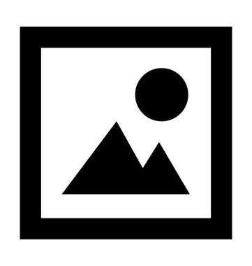 Manzara düz vektör simgesi