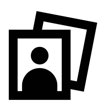 Kimlik görüntü düz vektör simgesi