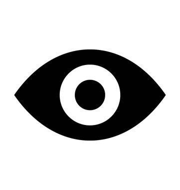 Göz Düz Vektör Simgesi