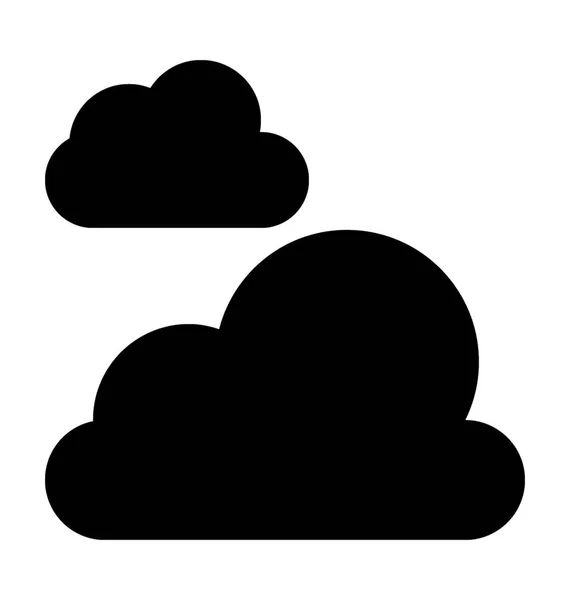 Nubes Icono Vector Plano — Archivo Imágenes Vectoriales