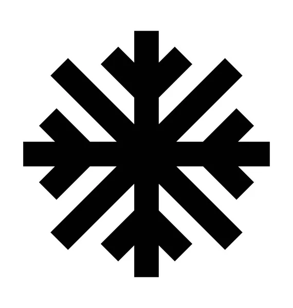 Снежинка Плоская Векторная — стоковый вектор
