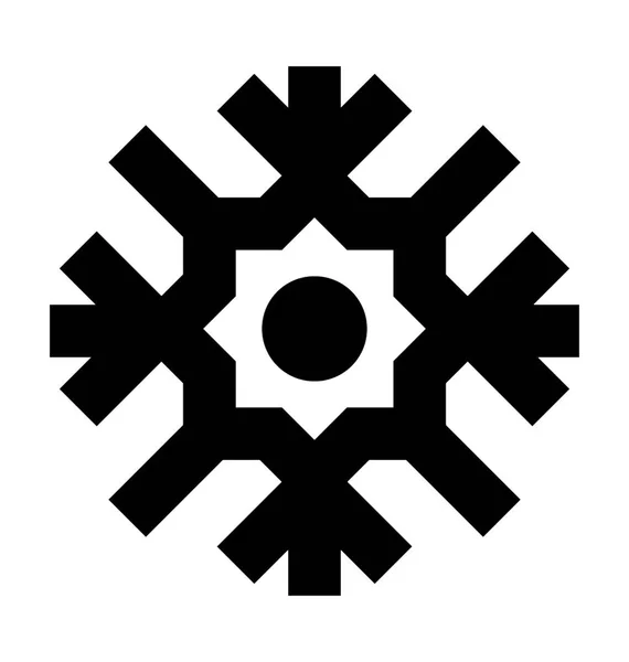 Snowflake Flat Vector Icon — Stock Vector