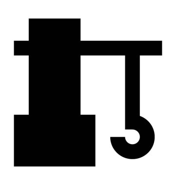 Vinç Lifter düz vektör simgesi 