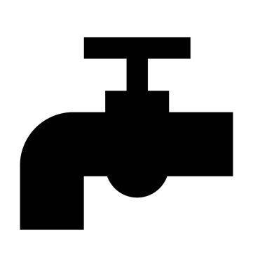 Su musluk düz vektör simgesi