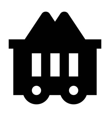 Mayın sepeti düz vektör simgesi