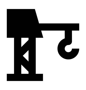 Vinç Lifter düz vektör simgesi 