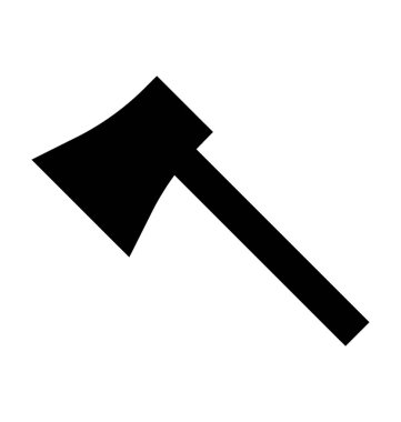 Balta düz vektör simgesi 