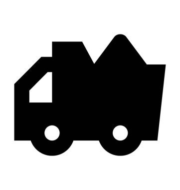 Beton araç düz vektör simgesi