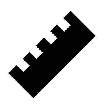 cetvel düz vektör simgesi 