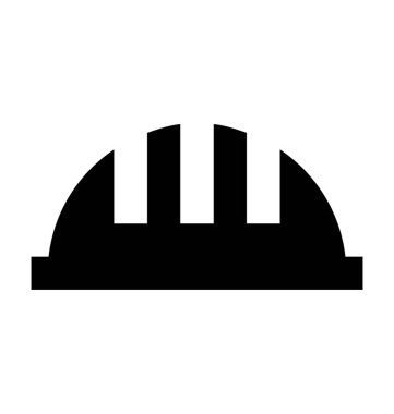 Kafatası gard düz vektör simgesi