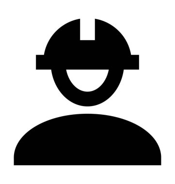 Mühendis düz vektör simgesi 