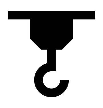 Kanca düz vektör simge kaldırma 