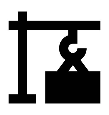 Konteyner lifter düz vektör simgesi