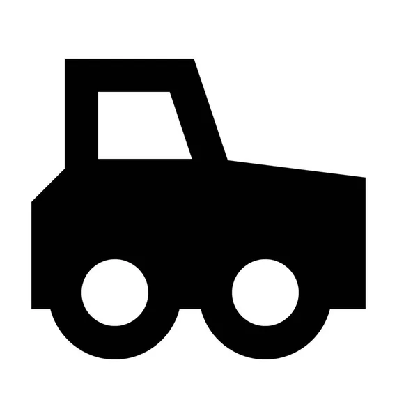 Dumper Truck Flat Vector Icon — Stock Vector