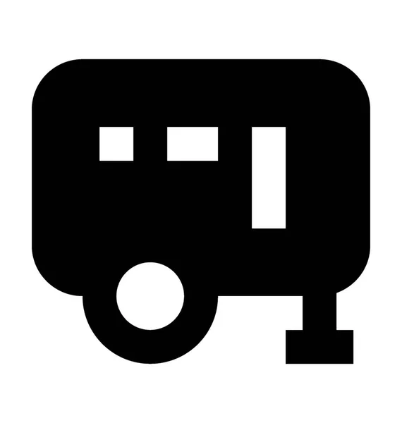 Living Van Flat Vector Icon — Stock Vector