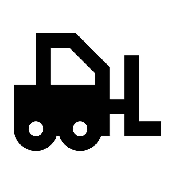 Forklift Truck Płaskie Wektor Ikona — Wektor stockowy