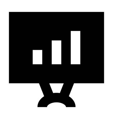 Grafik sunum düz vektör simgesi