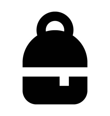 Sırt çantası düz vektör simgesi