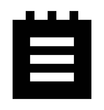 notepad düz vektör simgesi