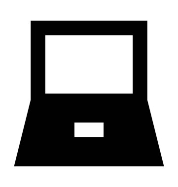 Laptop Düz Vektör Simgesi