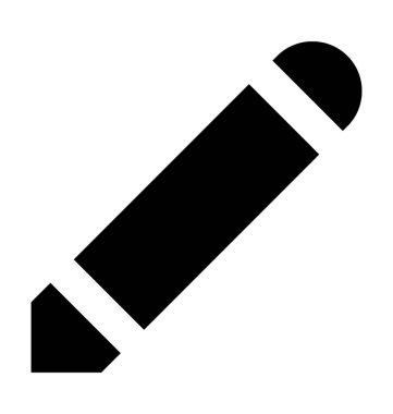 kalem düz vektör simgesi