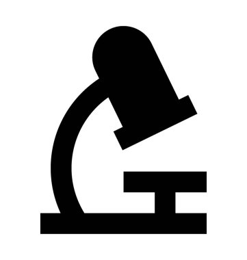 mikroskop düz vektör simgesi