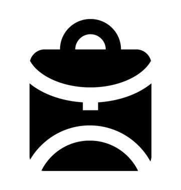 Sırt çantası düz vektör simgesi