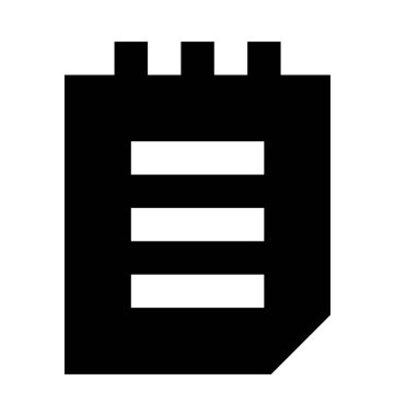 notepad düz vektör simgesi