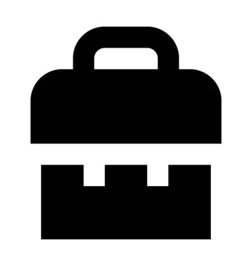 Okul çantası düz vektör simgesi