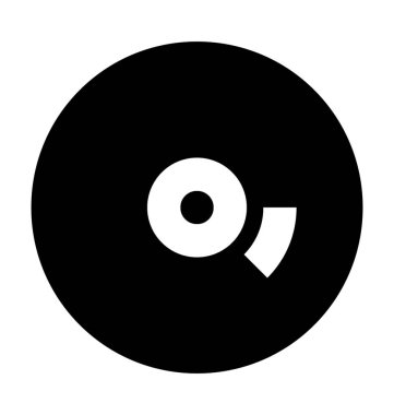 CD düz vektör simgesi