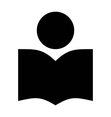 Öğrenci düz vektör simgesi