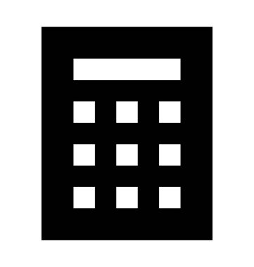 hesap makinesi düz vektör simgesi