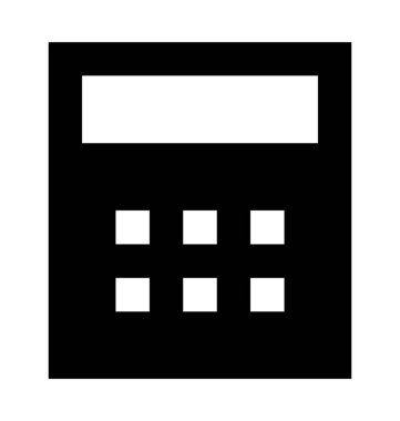 hesap makinesi düz vektör simgesi