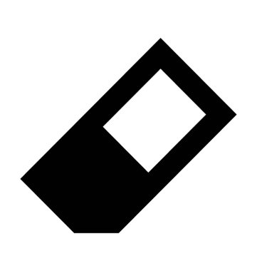 Silgi düz vektör simgesi