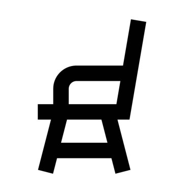 Öğrenci sandalye düz vektör simgesi