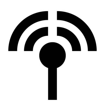 WiFi kule düz vektör simgesi