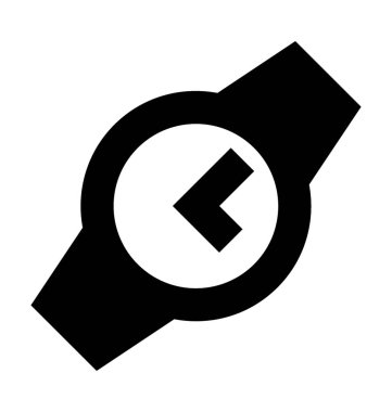 Kol saati düz vektör simgesi