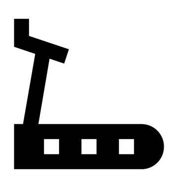 Koşu bandı düz vektör simgesi