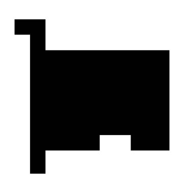 LAN kartı düz vektör simgesi